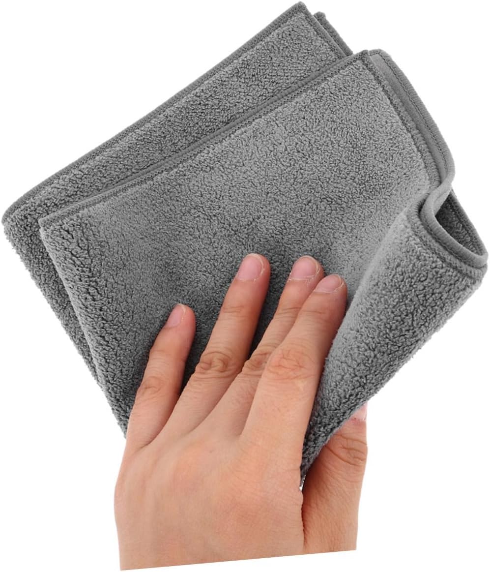 2pcs Dual-Sided Microfiber Car Wash Towels 30x30cm Thick Absorbent Cleaning Cloths for Vehicle Interior Detailing and Exterior Drying Accessories