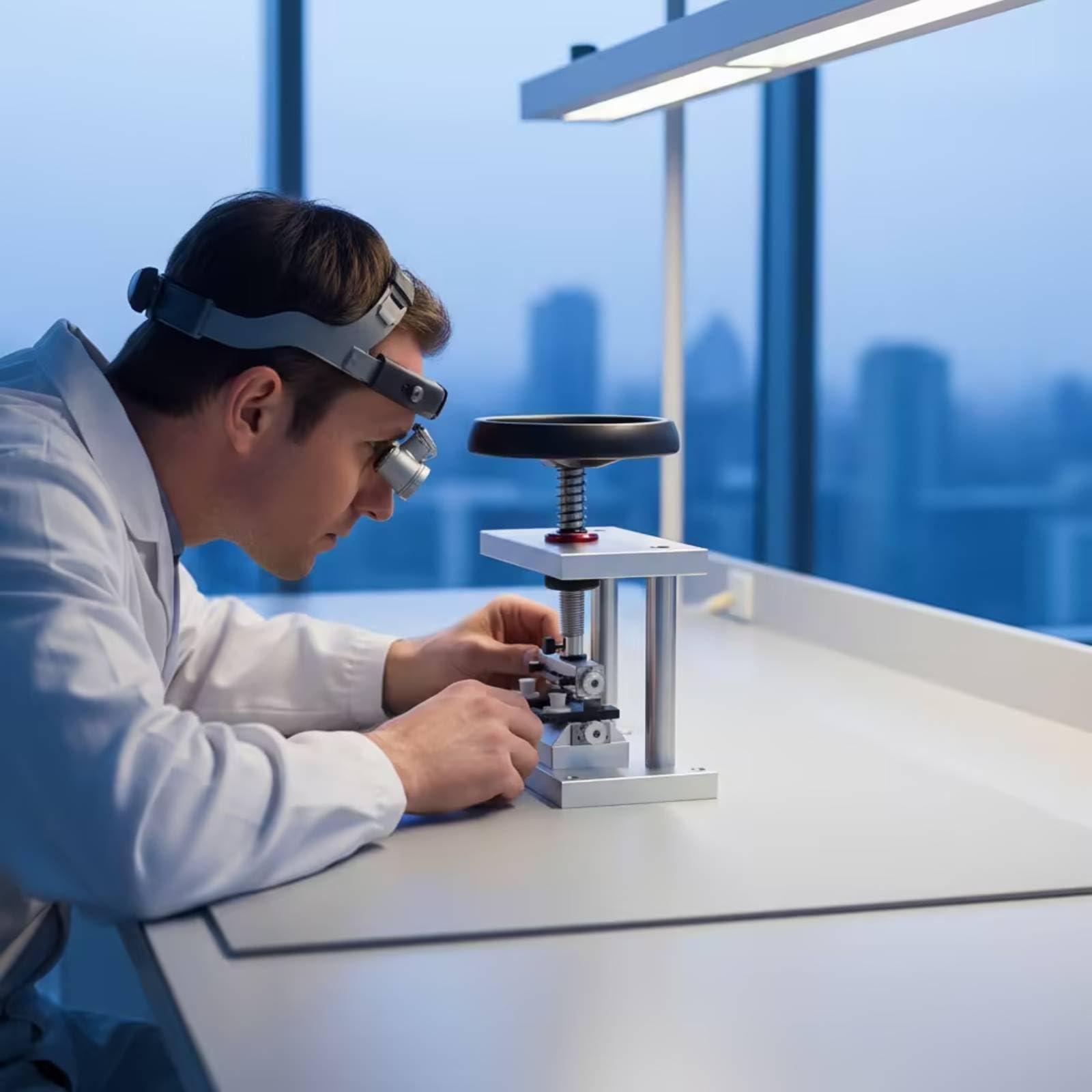Apricassa con Volano Professionale Apricasse da Banco Regolabile Attrezzo per Orologiai, Collezionisti, Laboratorio