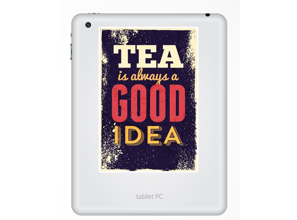 2 x 30cm/300mm Tea è sempre una buona idea Adesivi vinilici British #7520