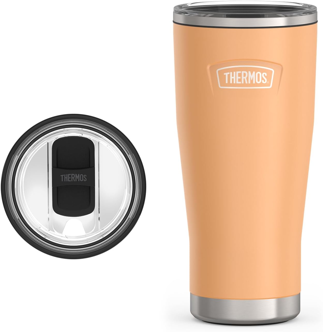 THERMOS ICON SERIES, Stainless Steel Tumbler with Slide Lock, 24 Ounce, Melon