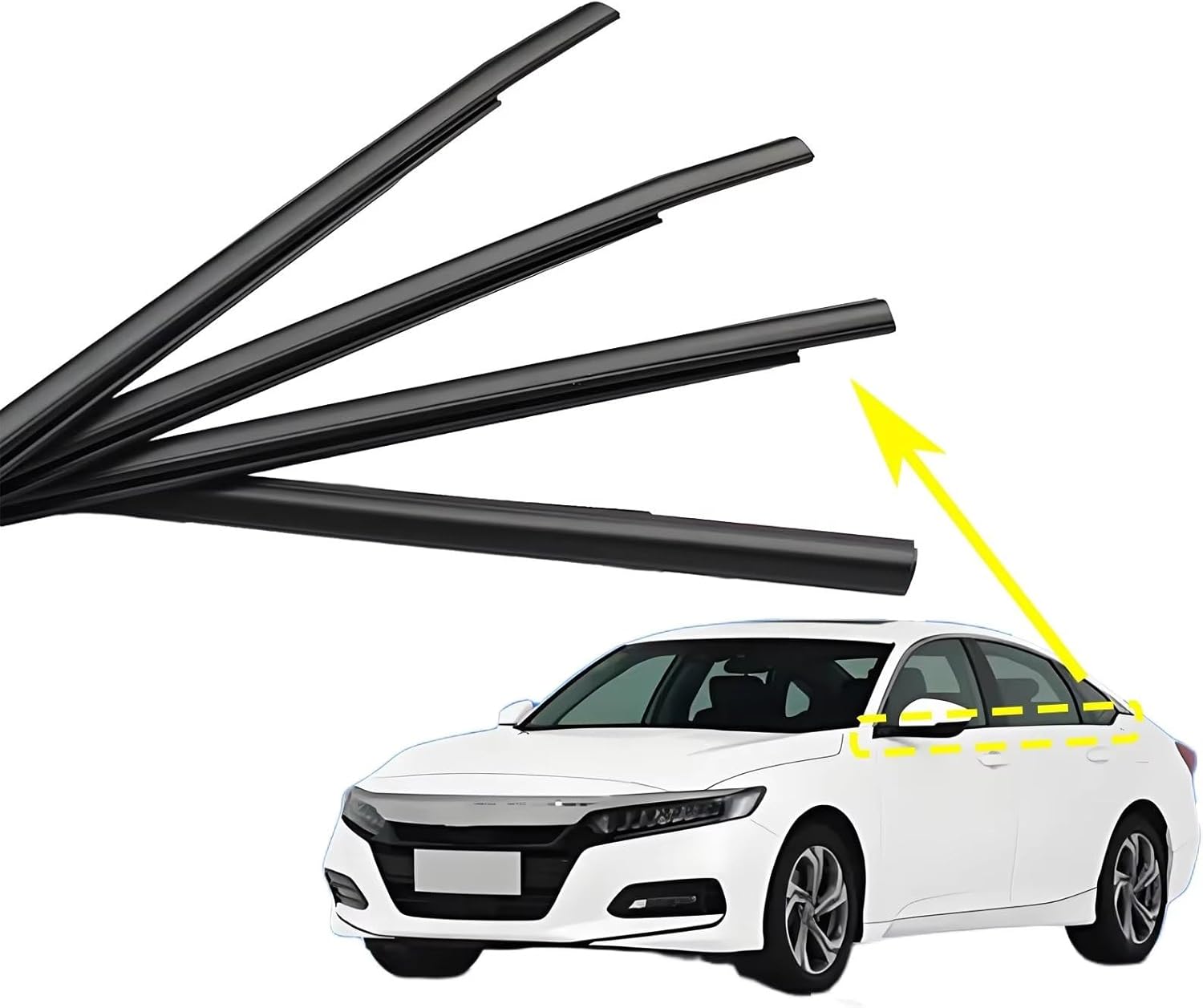 Compatible With For Scion Xb 2007-2015 4個入り 車窓用プレッシャーストリップ シーリングスト