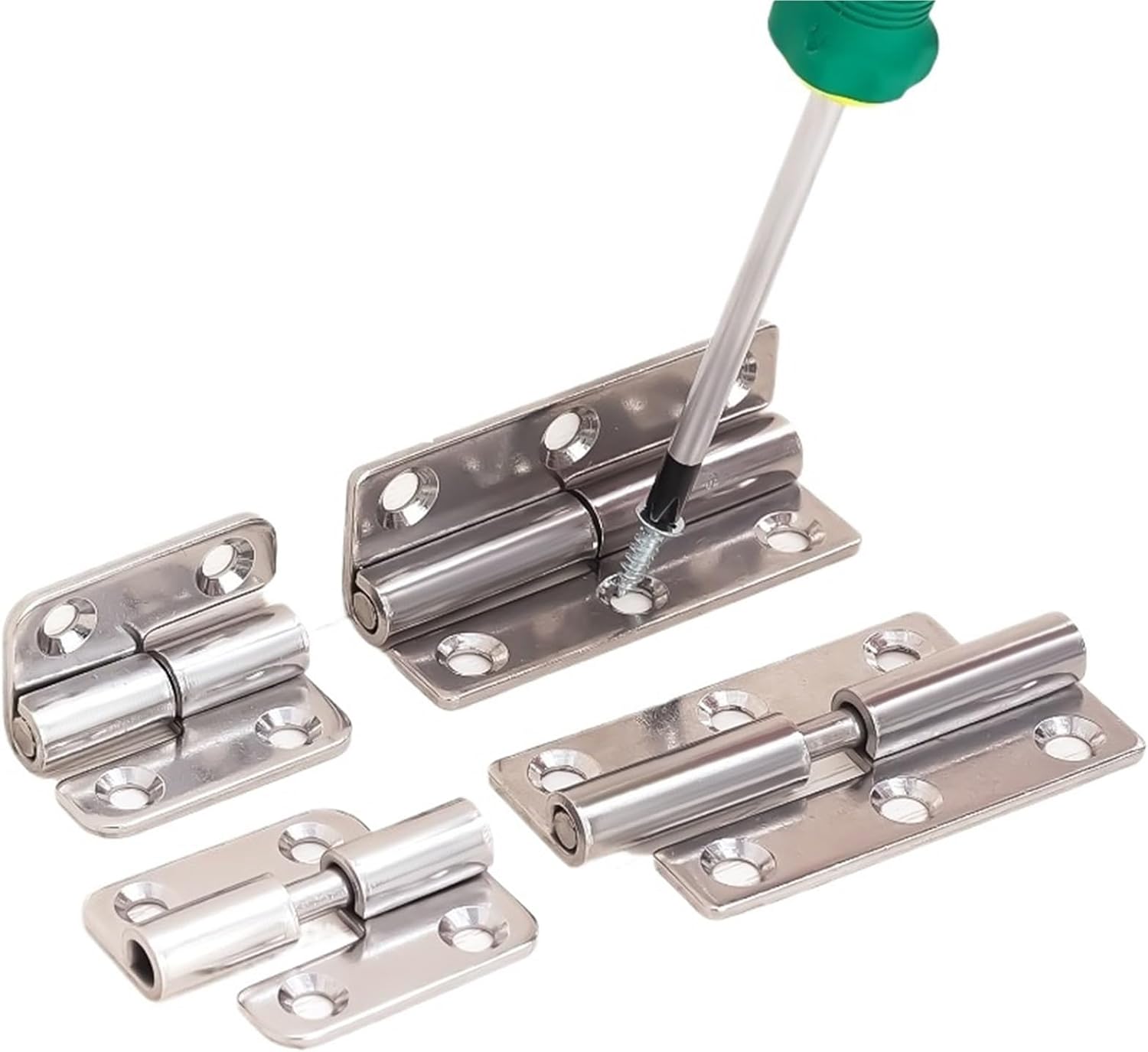 1p Door Hinges Connector Detachable Flag Lift Off Door Hinge Stainless Steel Slip Joint Cabinet Cupboard Hinge Hardware(2.5 inches-4Set)