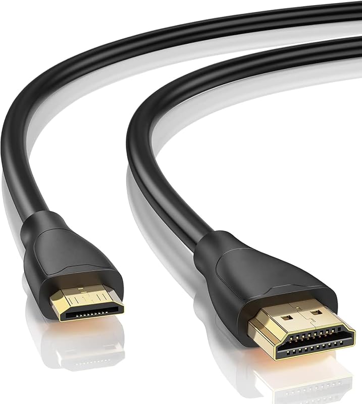 Guy-Tech HDMI to Mini HDMI HDTV TV Audio Video AV Cable Cord Lead Compatible for Panasonic LUMIX DMC-TZ1 DMC-TZ2 CGA-S007 DMC-TZ4 DMC-TZ5 CGA-S007A