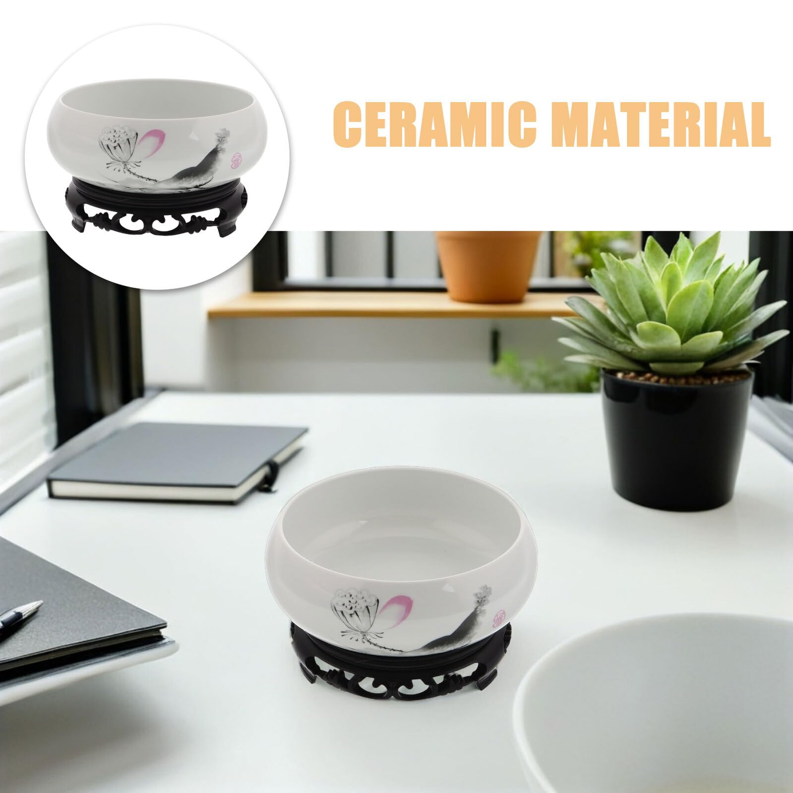 Ceramiczna Doniczka Hydroponiczna z Białej Porcelany z Kwiatem Lotosu bez Otworu z Plastikową Podstawą Stylowy Planter Do Wnętrz Idealna Narcyzy i Wodne