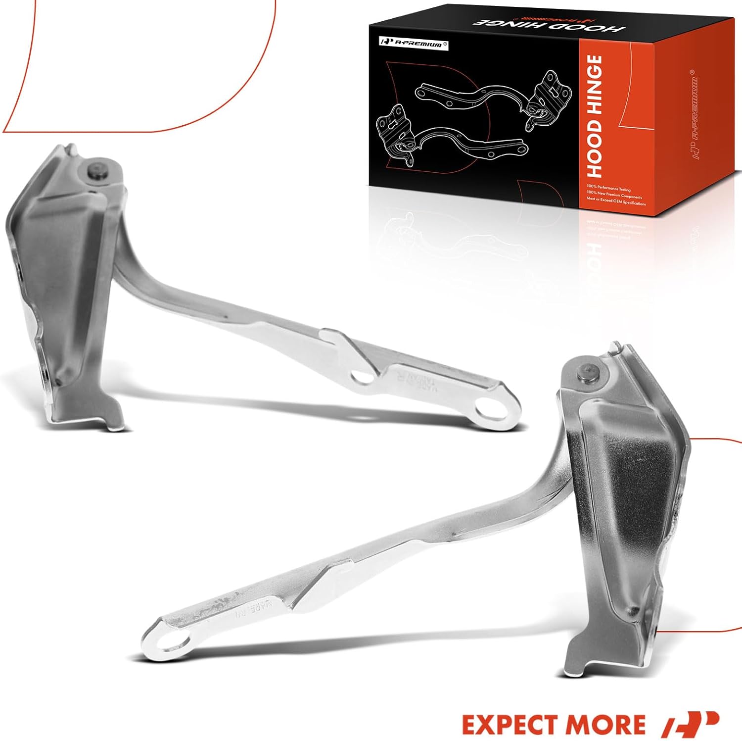 A-Premium Driver and Passenger Hood Hinges Compatible with Toyota Avalon 2005-2012 Sedan, Set of 2 Front Left and Right Side Hood Hinges