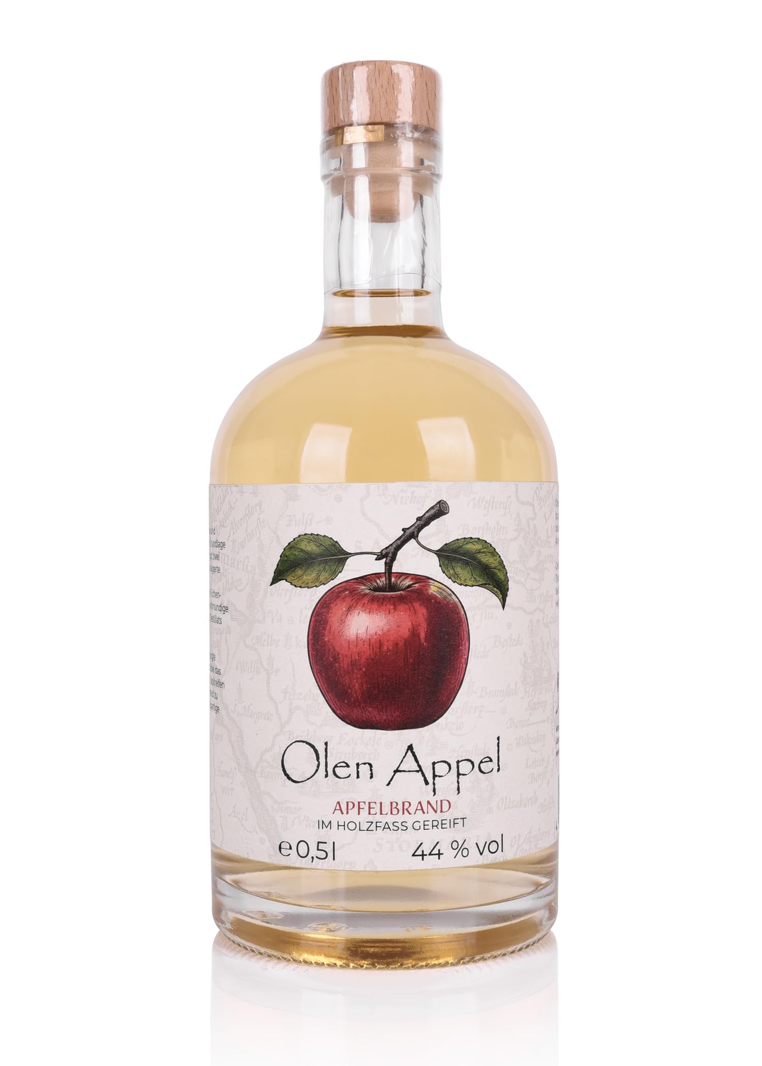 Holsteiner Geister Olen Appel - Apfelbrand 500ml | 44% Vol. Alkohol | Natürliche Zutaten | Made in Germany