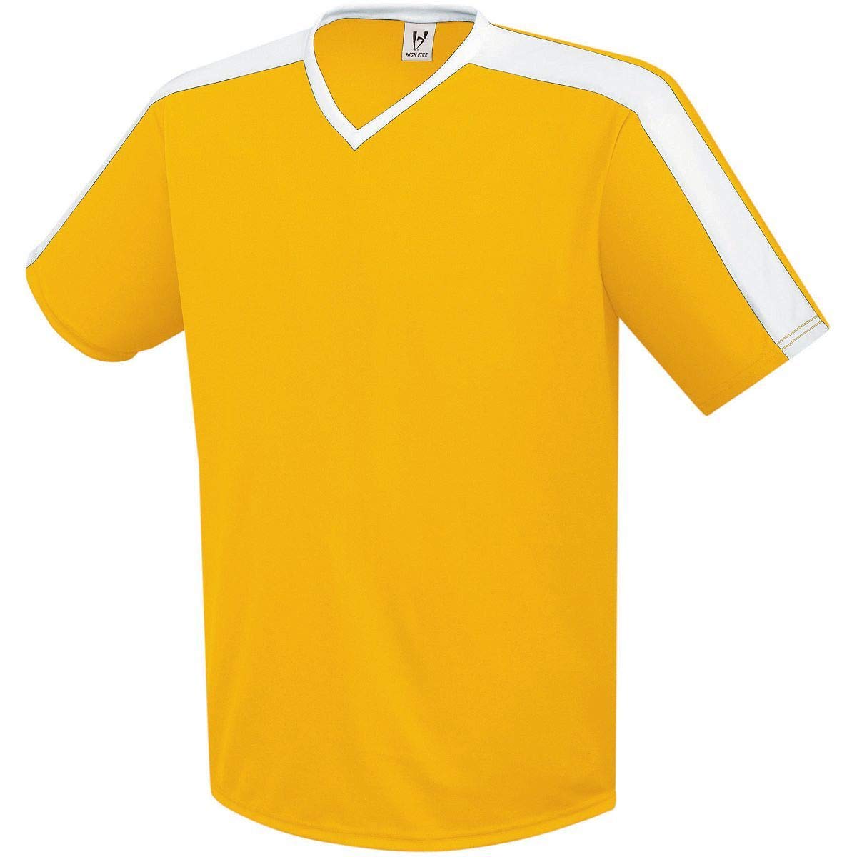 High Five Boys Genesis Soccer Jersey XS Athletic Gold/White