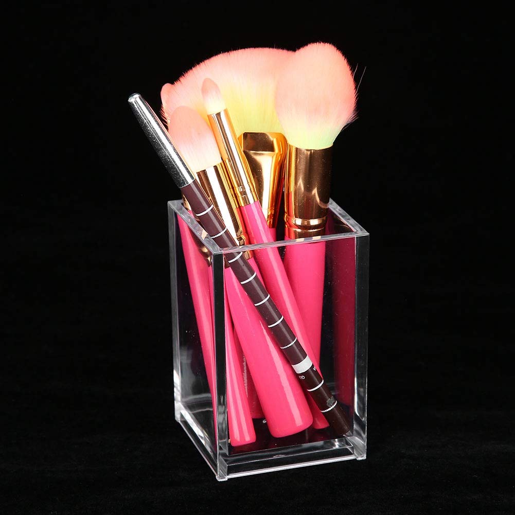 Makeup Brush Holder, Transparent Cosmetic Brush Holder, Multi Usage Brush Pencil Organizer, Acrylic Makeup Organizer for Women Gril Makeup Home - Image 3