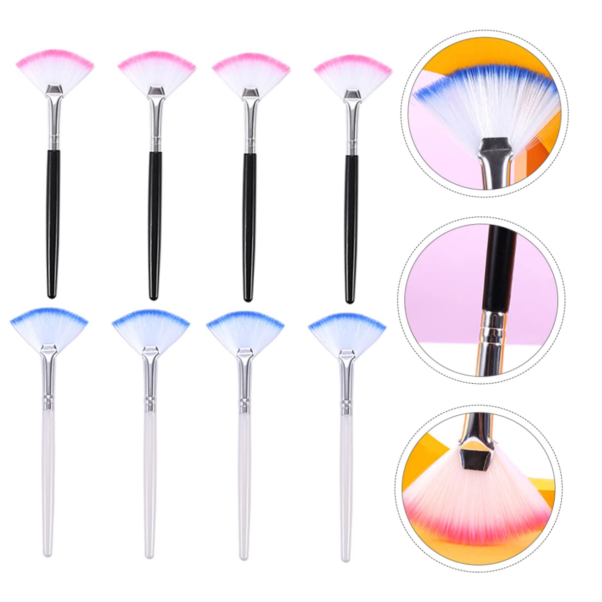 FRCOLOR 24stücke Lange Griff Kosmetik Pinselset Für Gesichtsmaske Weiche Fächerförmige Applikatoren Für Make-up Masken Für Präzise Anwendung Und Haut