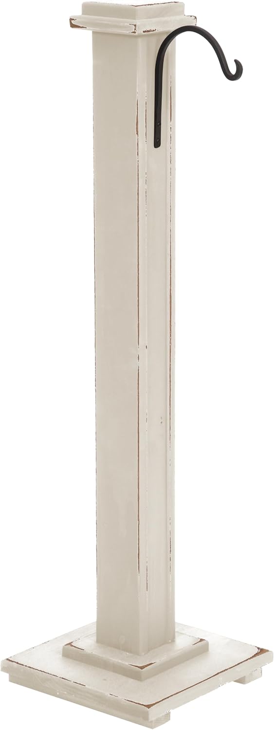 Farmhouse Lantern Holder Post, Antique White