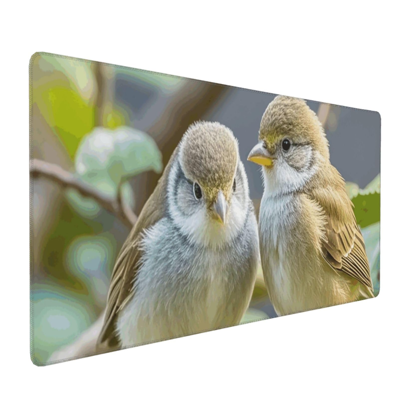 Tapis de souris de jeu grand format oiseaux pour bureau et PC portable - 8