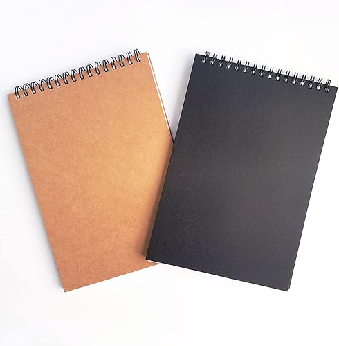 Vista 6 de Steno blocs de notas, paquete de 3 blocs de notas, papel grueso forrado, 60 hojas, 6 x 8 pulgadas