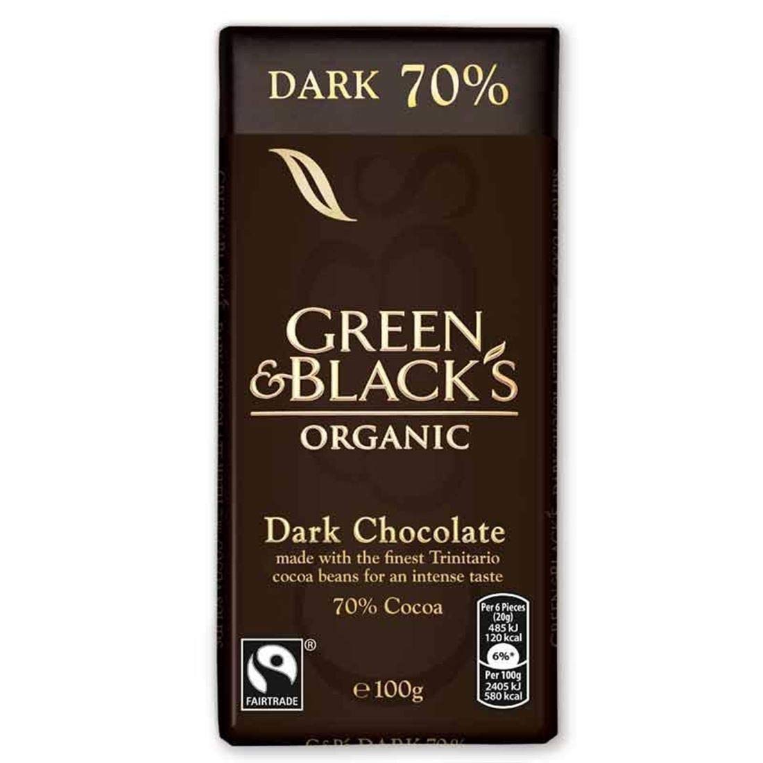 Green and Black's Organic Dark Chocolate 100 g (Pack of 5)