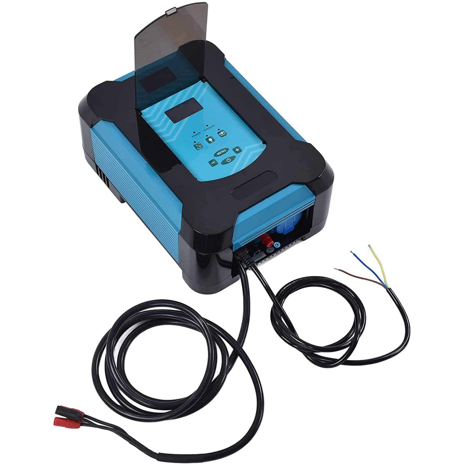 QETU Electric Salt Chlorinator, Salt Chlorine Generator, Intelligent Cooling Self Cleaning Multifunctional for Swimming Pool, Six Different Chlorine Output Controls