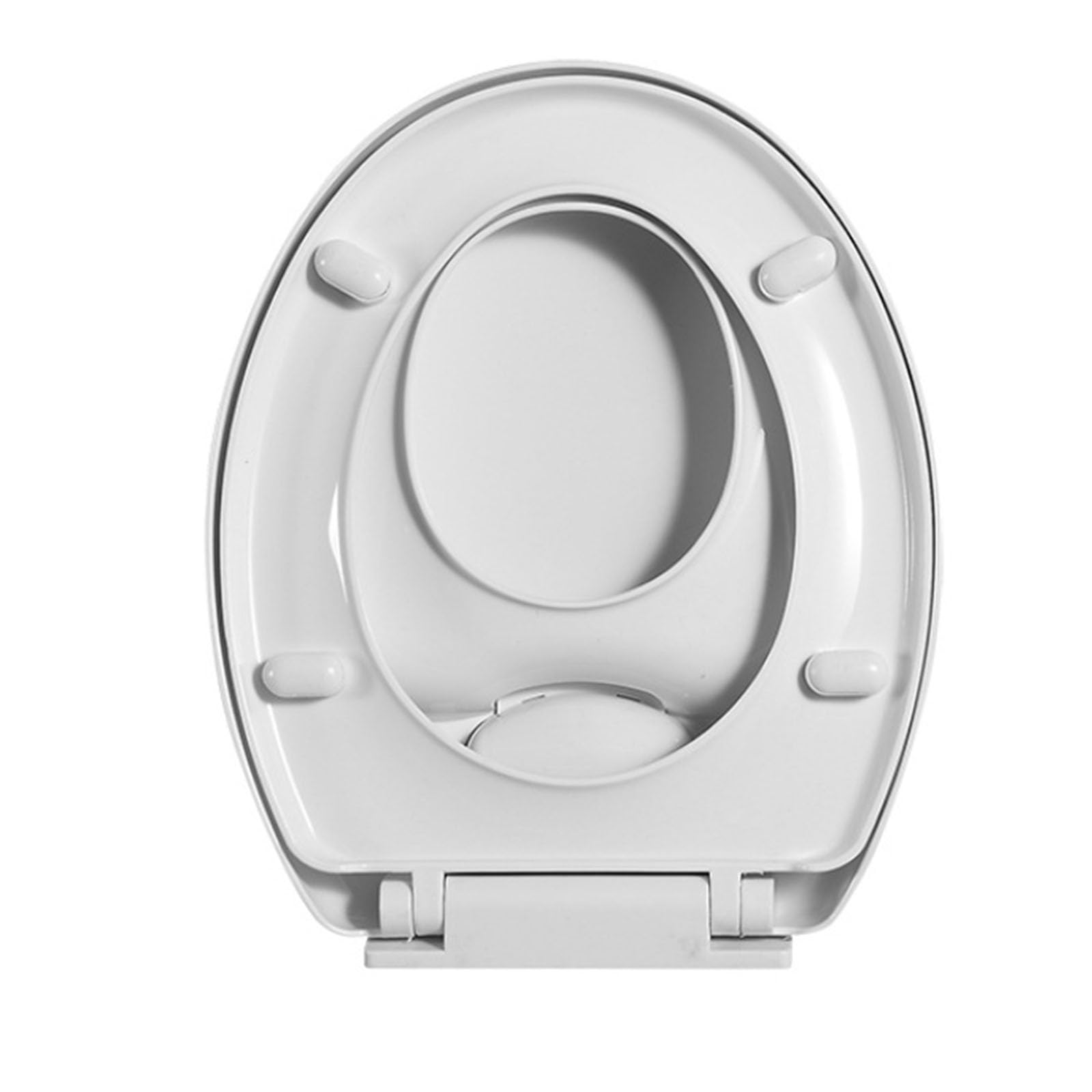 Wttfc White Soft Close Toilet Seat, O Shaped, Built-In Potty Training Seat, Polypropylene(Pp), Simple Top Fixing, 44X37cm