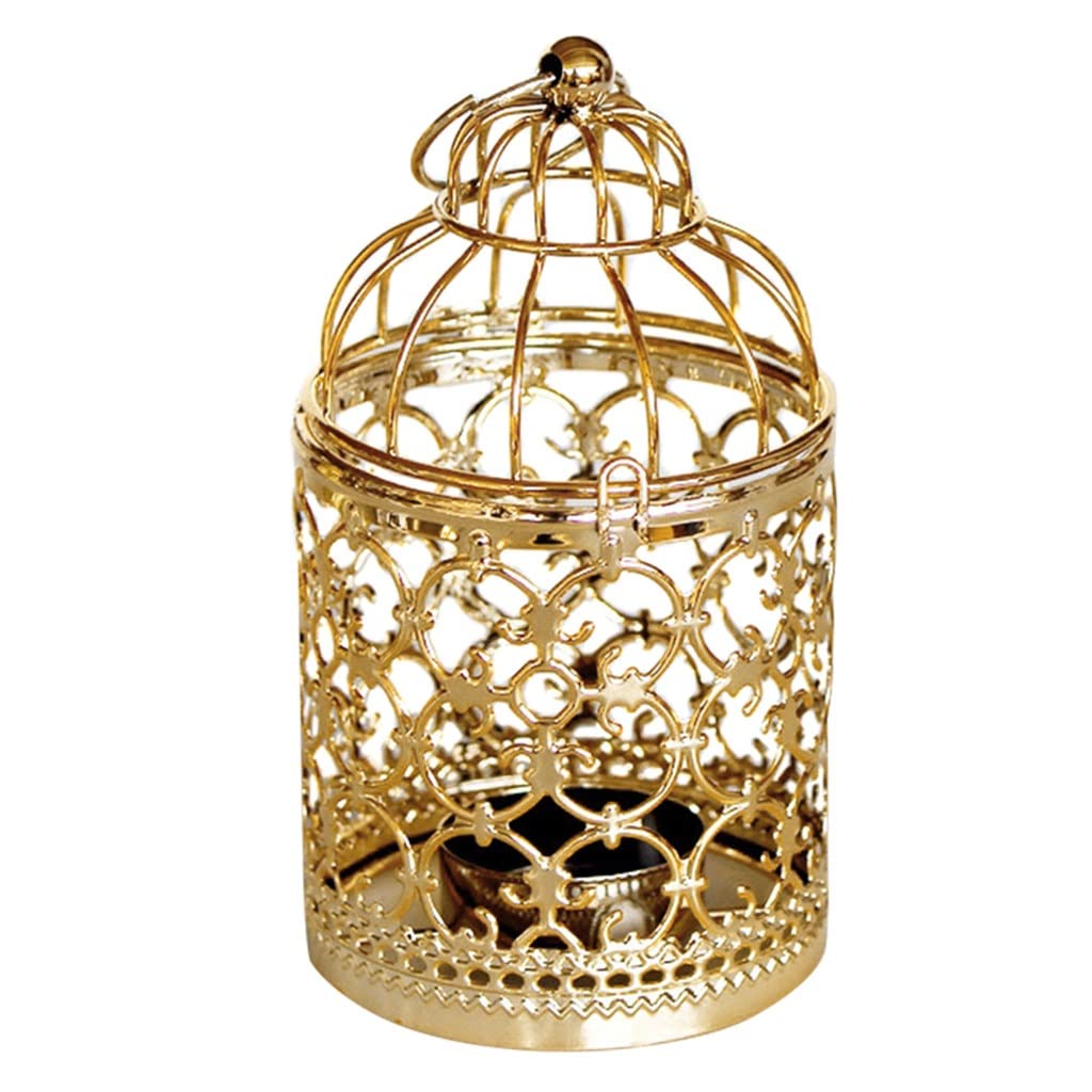 HTTGDGDH Hollow Hanging Bird Cage Candle Holder Candlestick Home Wedding Party Decor Romantic,D-8 x 8 cm x 14 cm