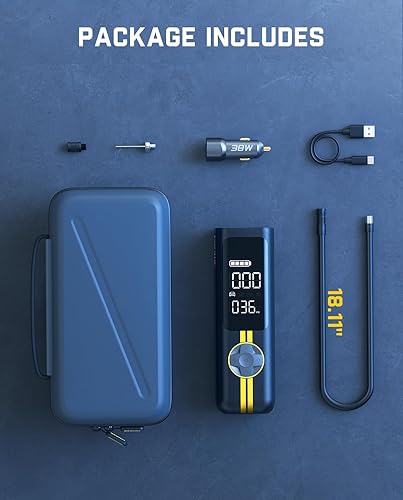 Miniatura 9 de Fanttik Compresor de aire portátil para inflado de neumáticos X8 APEX, inflado rápido de 1 minuto, inflador de neumáticos inalámbrico de 150 PSI,