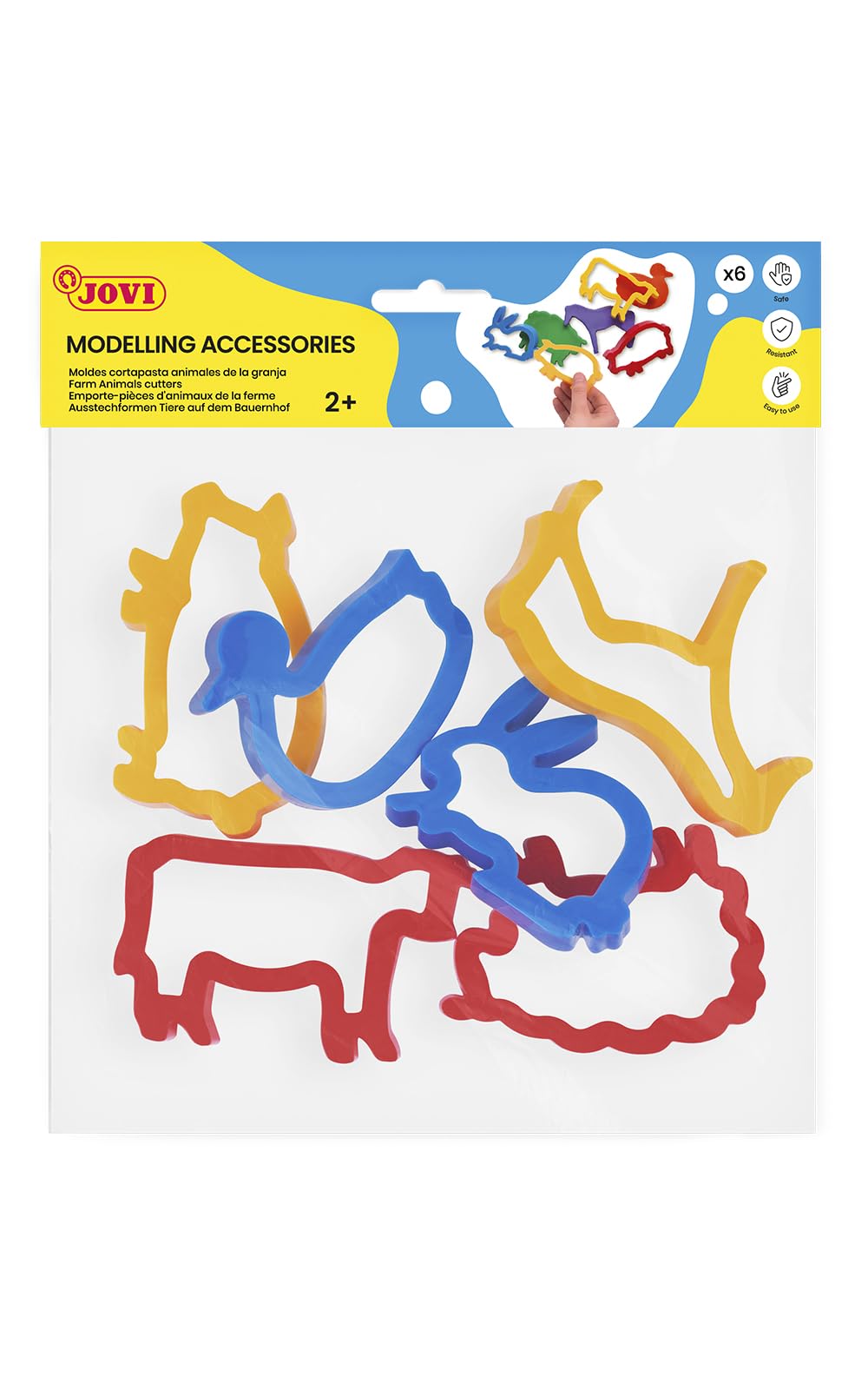 Jovi - Bag, 6 Molds, Farm Animals (7G), Assorted Color/Model