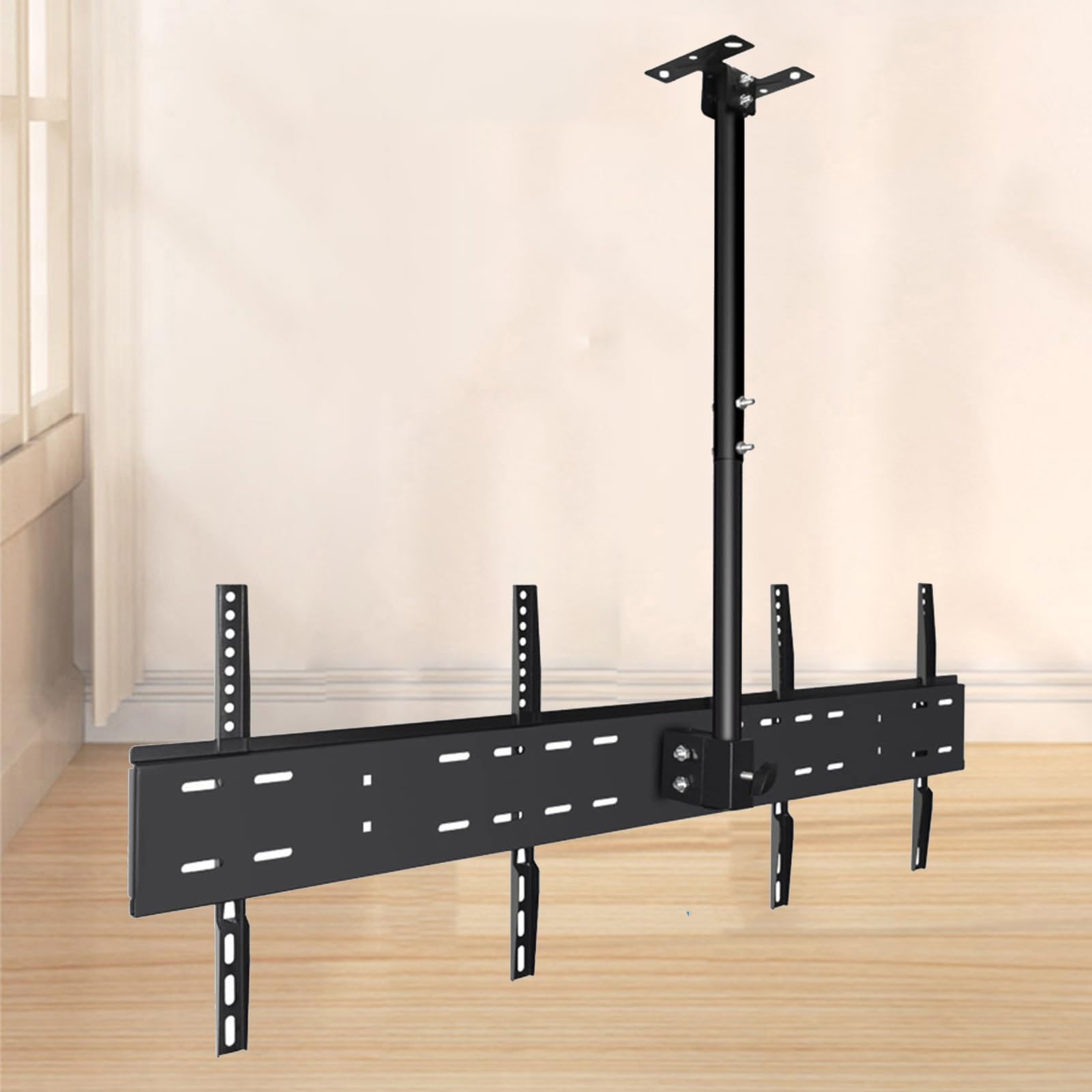 Support TV plafond inclinable rotatif double écran 32 à 40 pouces VESA 400x400
