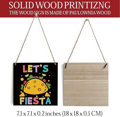 Miniatura 2 de Decoración rústica de madera mexicana para colgar en la pared, decoración divertida de bienvenida para vacaciones, letrero decorativo de madera para