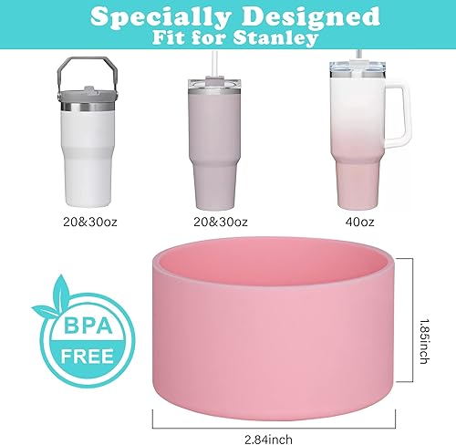 Miniatura 2 de Botas de silicona para Stanley Quencher Adventure, vaso de 40 onzas con asa y Stanley IceFlow de 30 onzas y 20 onzas, parte inferior protectora de