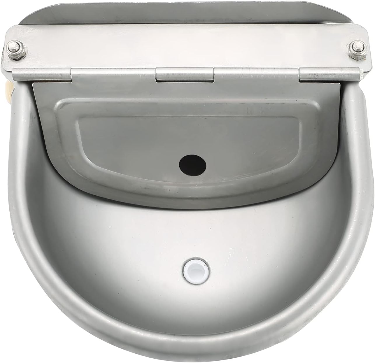 NATGAI Automatic Stainless Steel Waterer Bowl with Float Valve and Drainage Hole Water Trough Farm Grade for Horse Cattle Goat Sheep Dog : Pet Supplies
