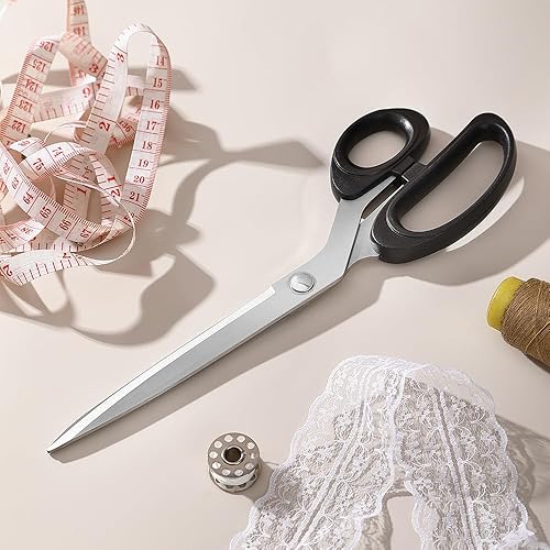 Miniatura 5 de Tijeras de tela profesionales de 10 pulgadas para cortar tela  Tijeras de tela resistentes para corte de cuero, tijeras de costura industriales