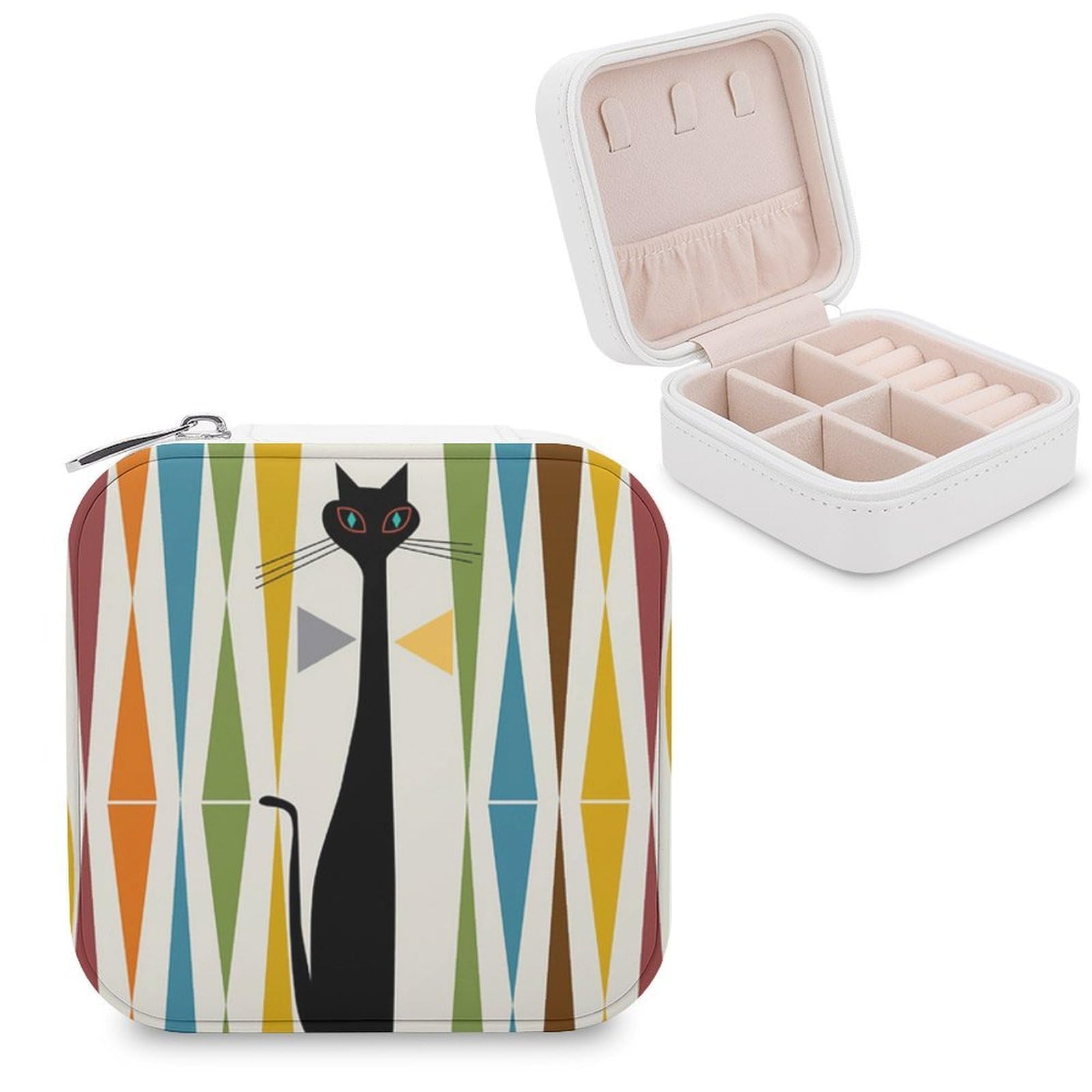 Boîte à bijoux chat vintage pour ranger vos bagues lors de vos voyages de week-end