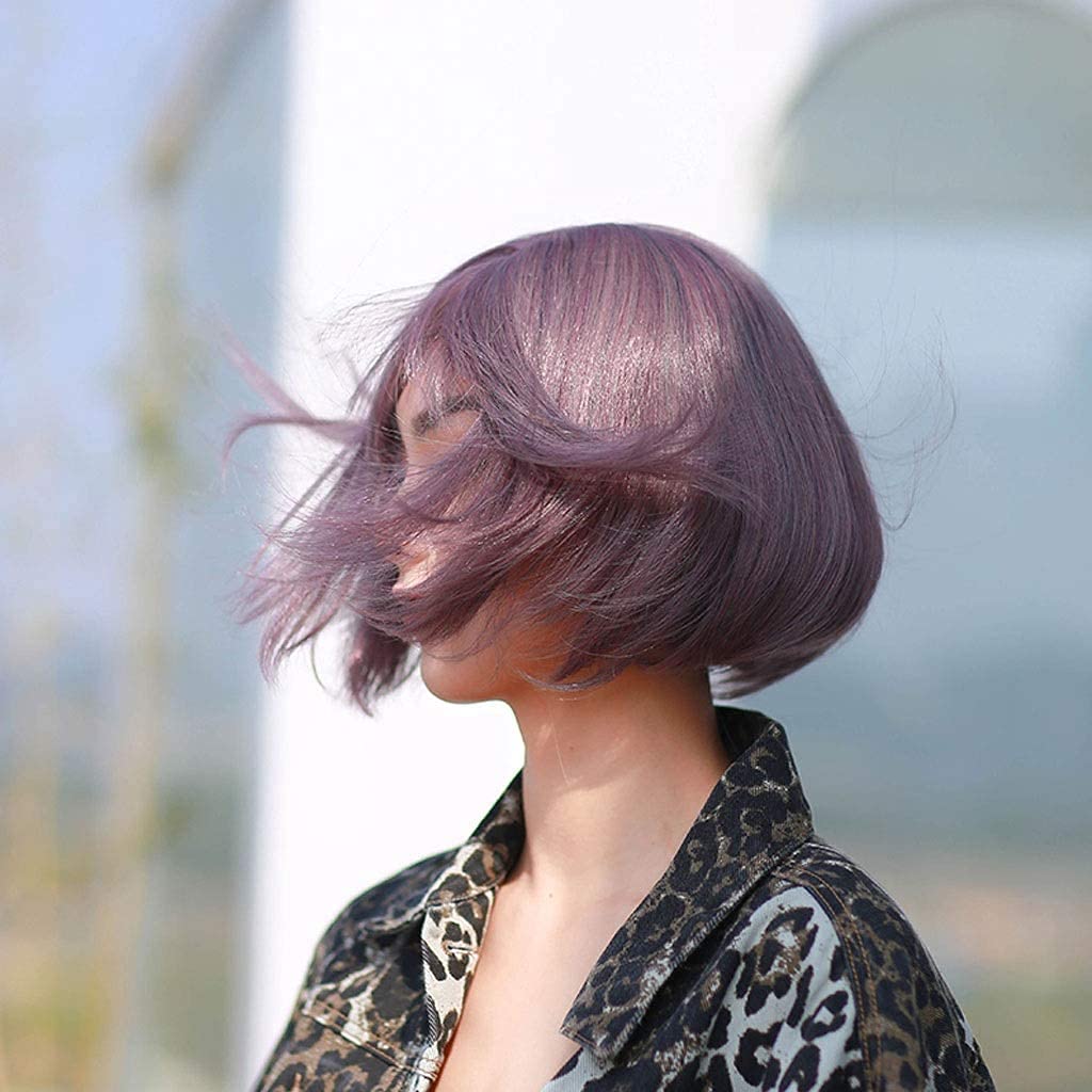 Cosplay Parrucche Parrucca Caschetto Corta Per Donna Parrucca Capelli Caschetto Dall'aspetto Naturale Da Indossare Ogni Giorno Con Frangia Parrucca Quotidiana