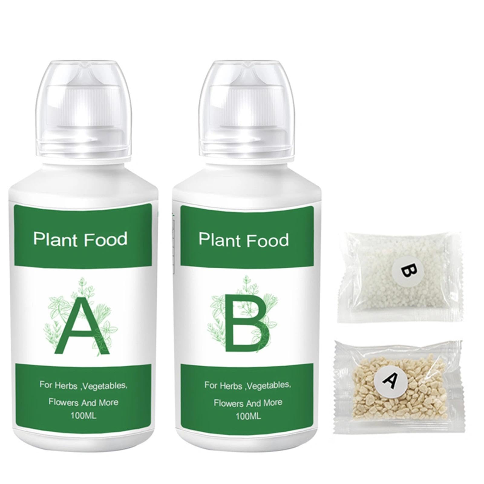 Hydroponic Liquid Plant Food A&B, Hydroponic Nutrients, Liquid Plant Fertiliser for Indoor & Outdoor Plants, Multipurpose Houseplant Food, Hydrangea Feed for Garden & Hydroponic System