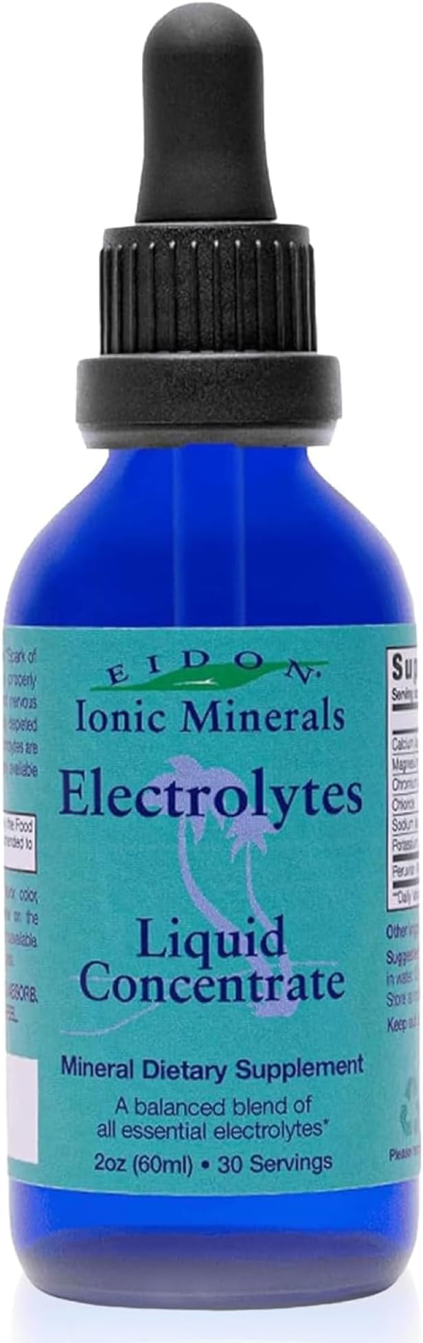 Eidon Liquid Electrolytes - Liquid Electrolyte Drops, Ionic Mineral Supplement to Add to Water, Balances Electrolyte Equilibrium, Sugar Free Unsweetened Hydration for Men & Women - 2 oz