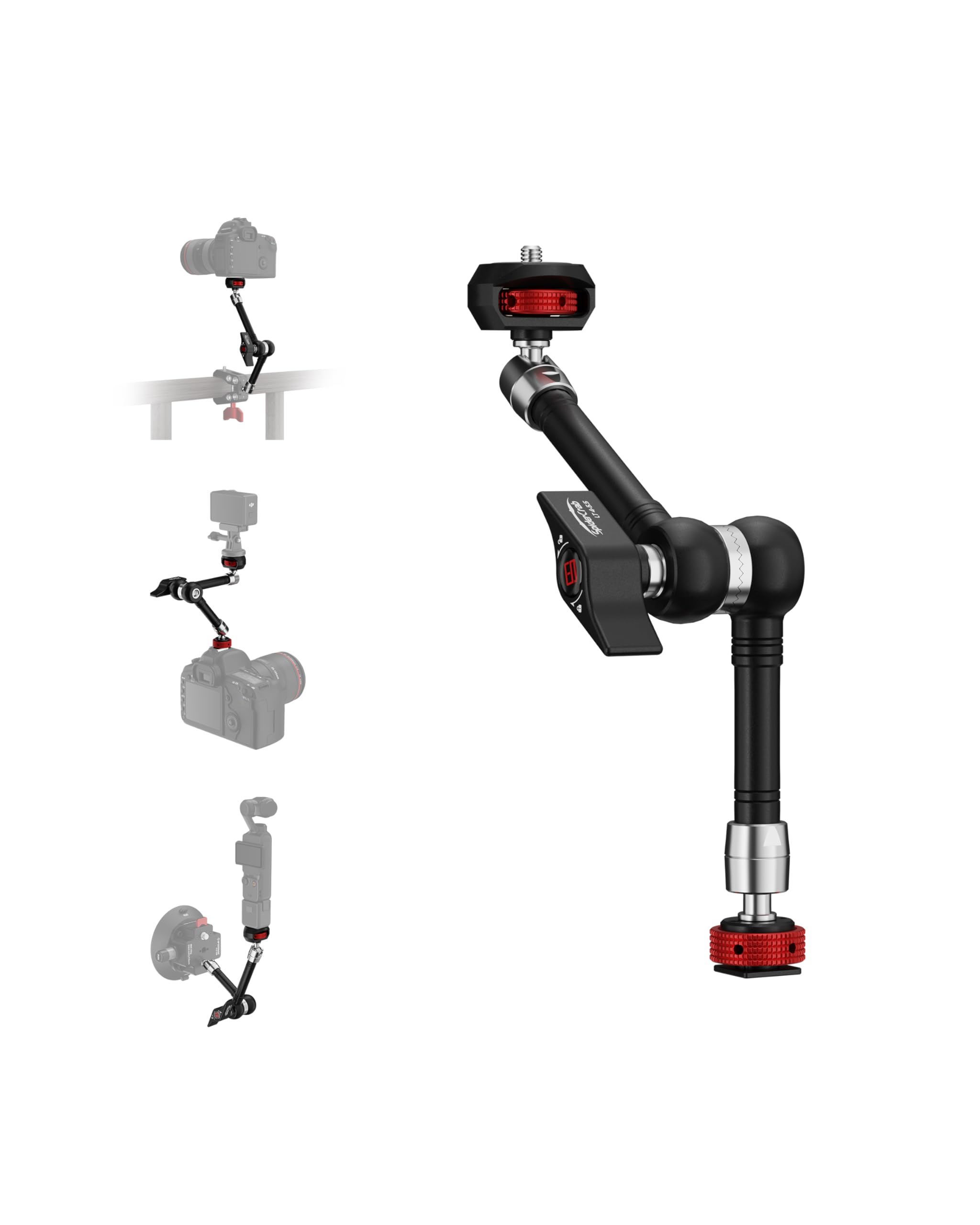 IFOOTAGE LT4-5.5 Spider Crab Magic Friction Arm,Fits for Camera Sliders Nano II,Pocket 3,DSLR,Video Monitor,Flash Light,Microphone,LED,Monitor,Payload