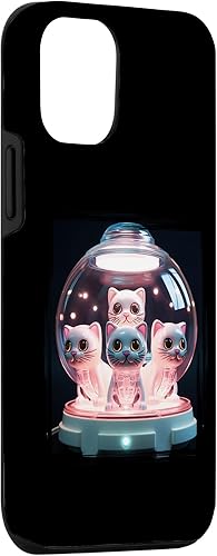 Miniatura 3 de iPhone 14 Pro Alien Kitten Toy Glass Globe Decororation Cute Cat Case