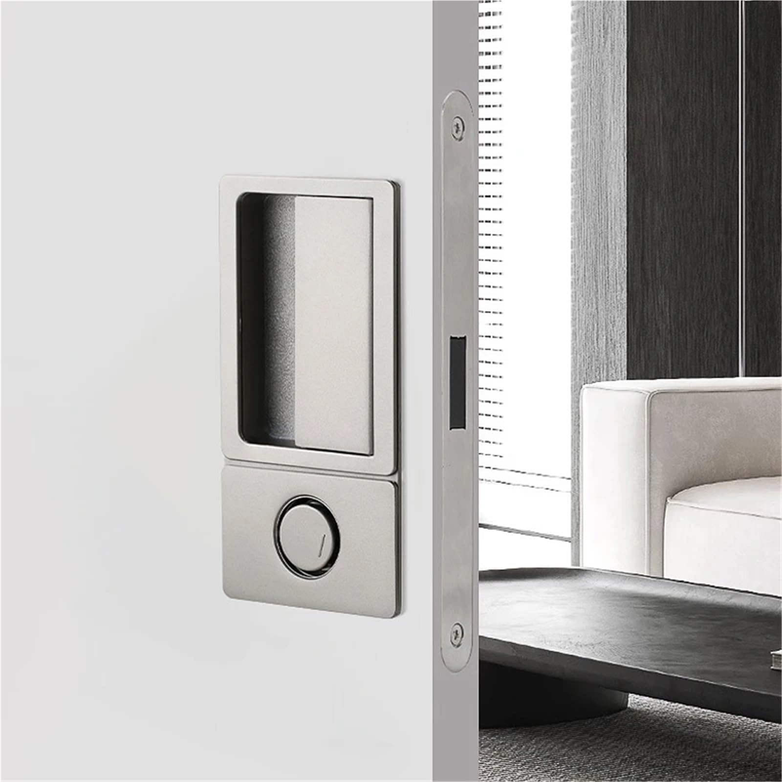 Poignée de porte encastrée magnétique silencieuse et coulissante