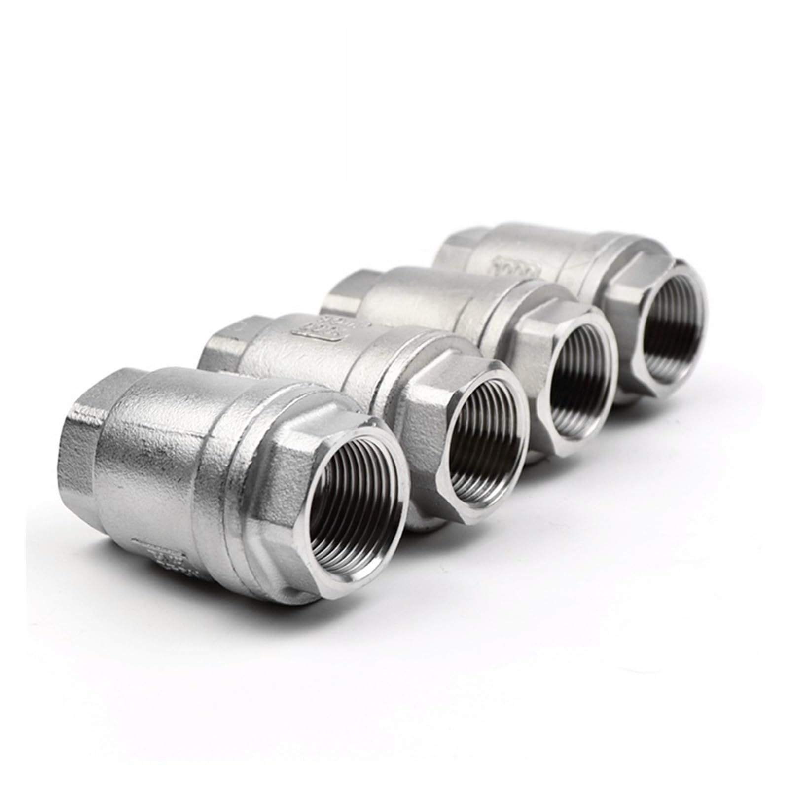 Valvola di ritegno, valvola di Non Ritorno, valvola di ritegno a Molla in Linea con Sollevamento Verticale in Acciaio Inossidabile SS304(3/8 inch)