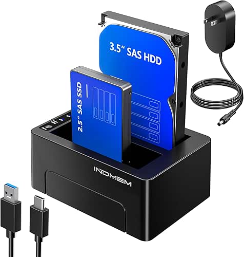 SAS to USB 3.0 Hard Drive Docking Station, SAS Dual