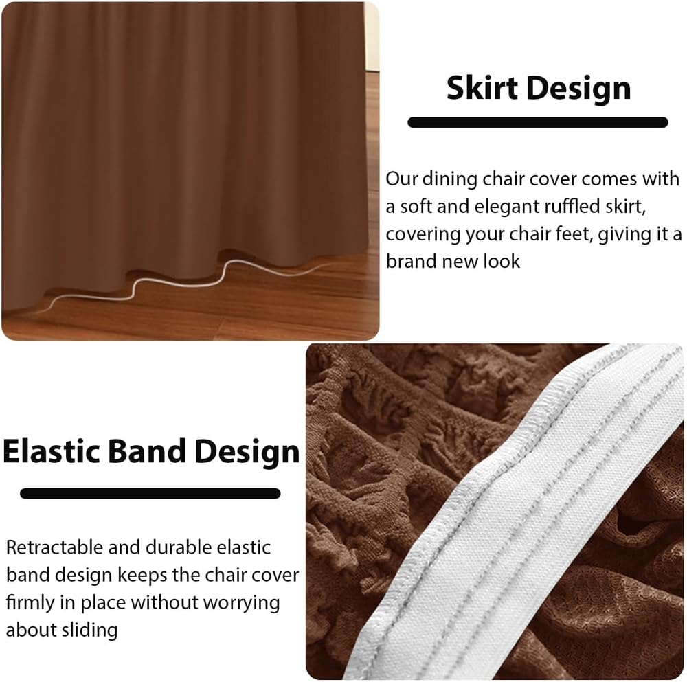 Dining Chairs Covers Parson Chair Slipcovers Protector Removable Dining Room Chair Cover for Home Ceremony Banquet Wedding Hotel,Blue,4PCS