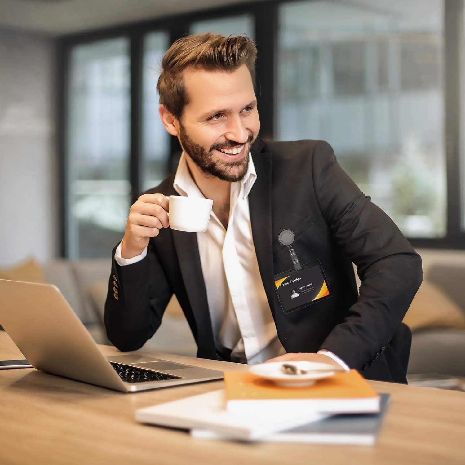 JANYUN 10 Pcs Retractable Badge Reel, Multi Color ID Badge Holder Retractable Clip for Nurse Doctor Teachers Office Workers Hanging ID Card Name Key Chain - Image 7