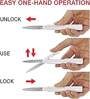 Vista 7 de Plus Tijeras Compactas Estilo Bolígrafo Twiggy con Tapa, Blanco