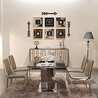 Vista 5 de N/ A 2 letreros de madera rústica para decoración de pared, flechas de madera oscura, granja y hogar, decoración colgante para el hogar o boda