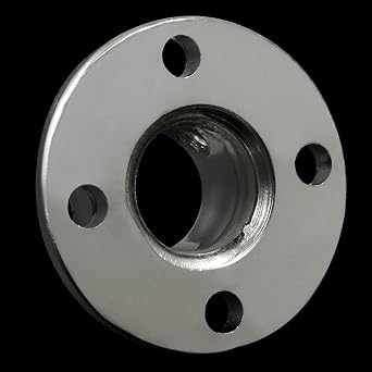 Luomorgo 4 Pcs 12mm/0.47 inch Metal Flange Shaft Coupling Rigid Flange Coupling Motors Guide Shaft Axis Bearing