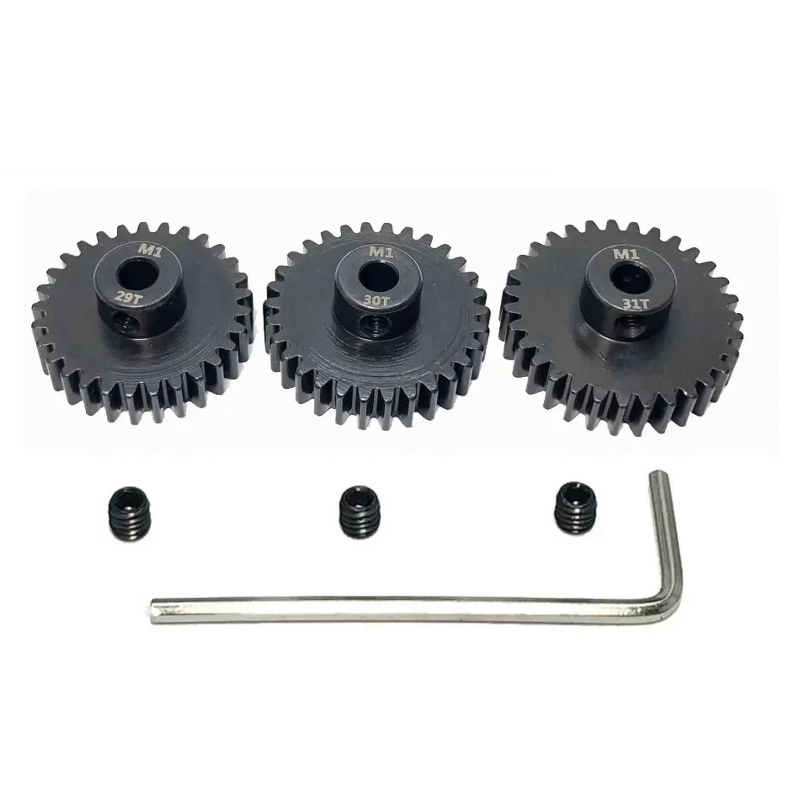 Recambios Rc Para 1/8 1/5 3 Uds M1 5mm 11T-13T/14T-16T/17T-19T/20T-22T/23T-25T/26T-28T/28T-30T Engranaje Motor Piñón RC Para Buggy Car Monster Truck(29T 30T 31T)