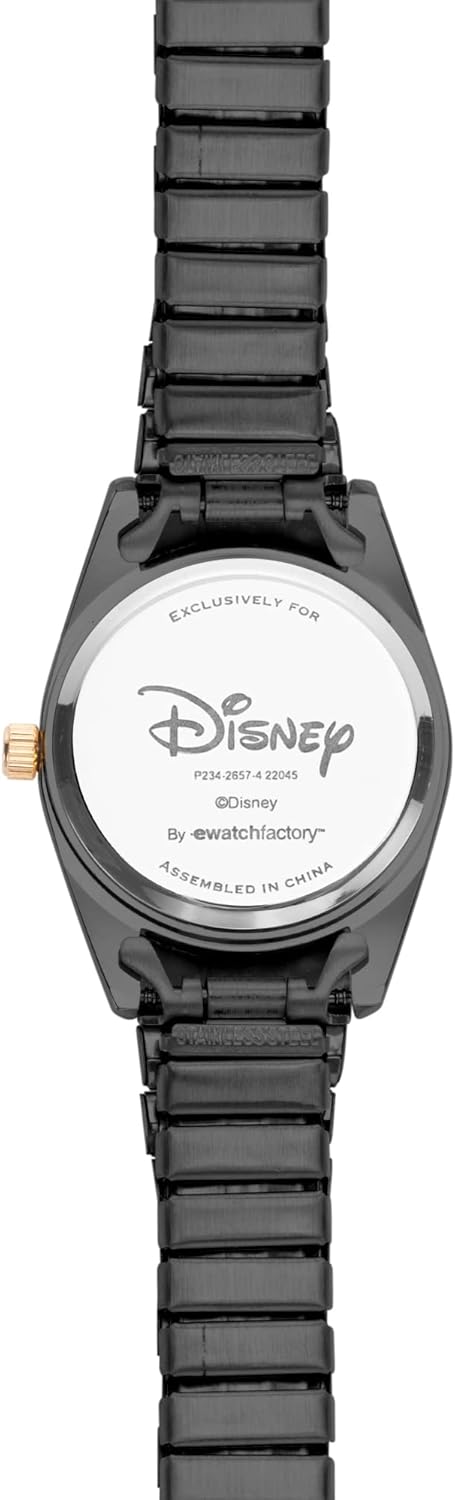 Disney Mickey Mouse Moving Hands Watch for Women, Classic Mickey Watch, Fun Animated Hands, Stylish Women's Mouse Watches Fans – Gold Dial, Stainless Steel Bracelet - Image 3