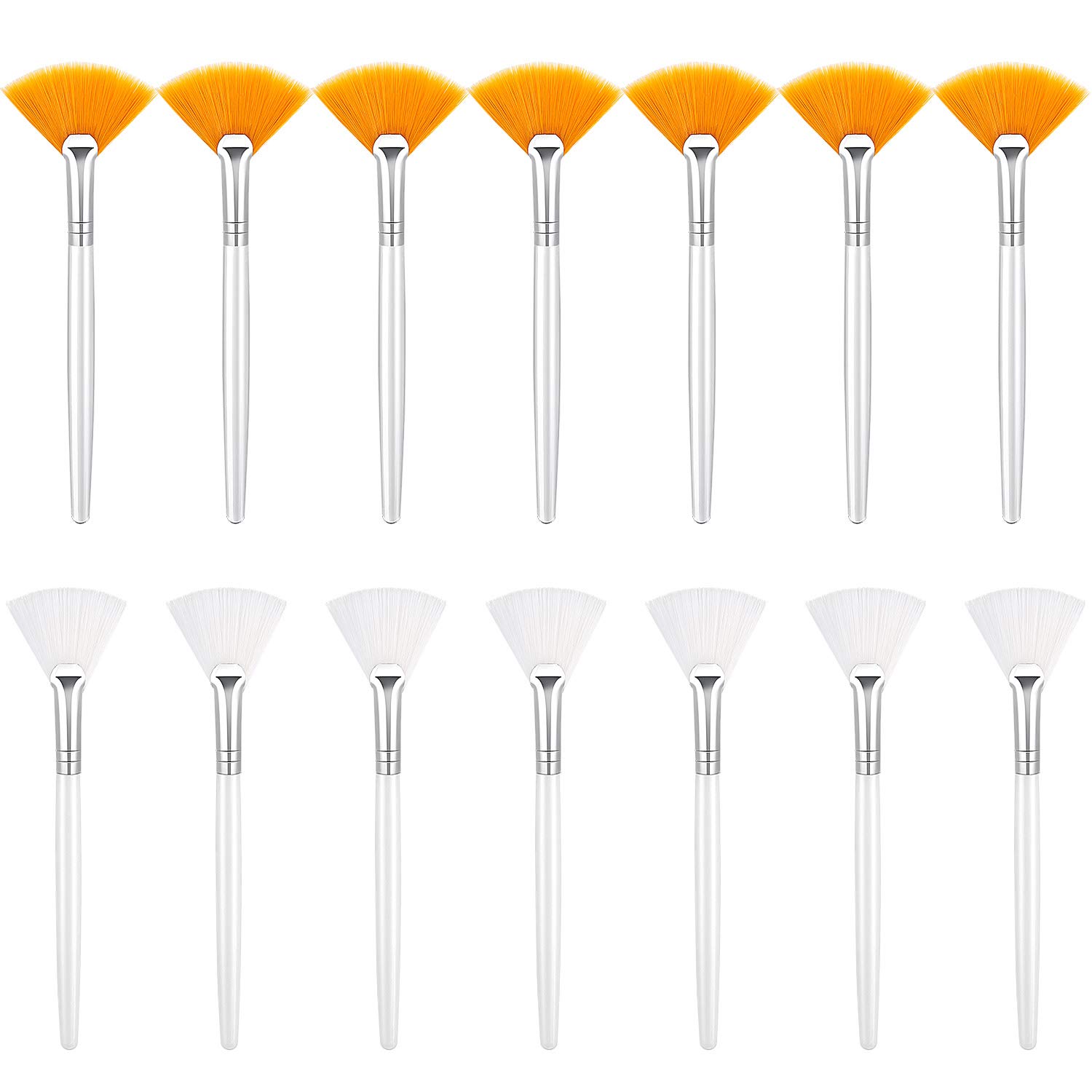14 Pieces Fan Brushes Facial Applicator Brush Soft Fan