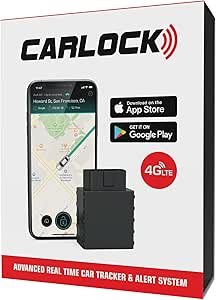 CARLOCK Anti Theft Car Device - Real Time 4G Car Tracker & Car Alarm System. Comes with Device & Phone App. Tracks Your Car in Real Time & Notifies You Immediately of Suspicious Behavior.OBD Plug&Play asin的图片