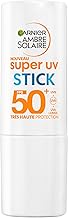 GARNIER Ambre Solaire - Super UV Sun Stick SPF50+ - Invisible - Protects Against Daily UV - 8H Hydration - Shea Butter & Vitamin E - Vegan & Cruelty Free - All Skin Types - 10 ml