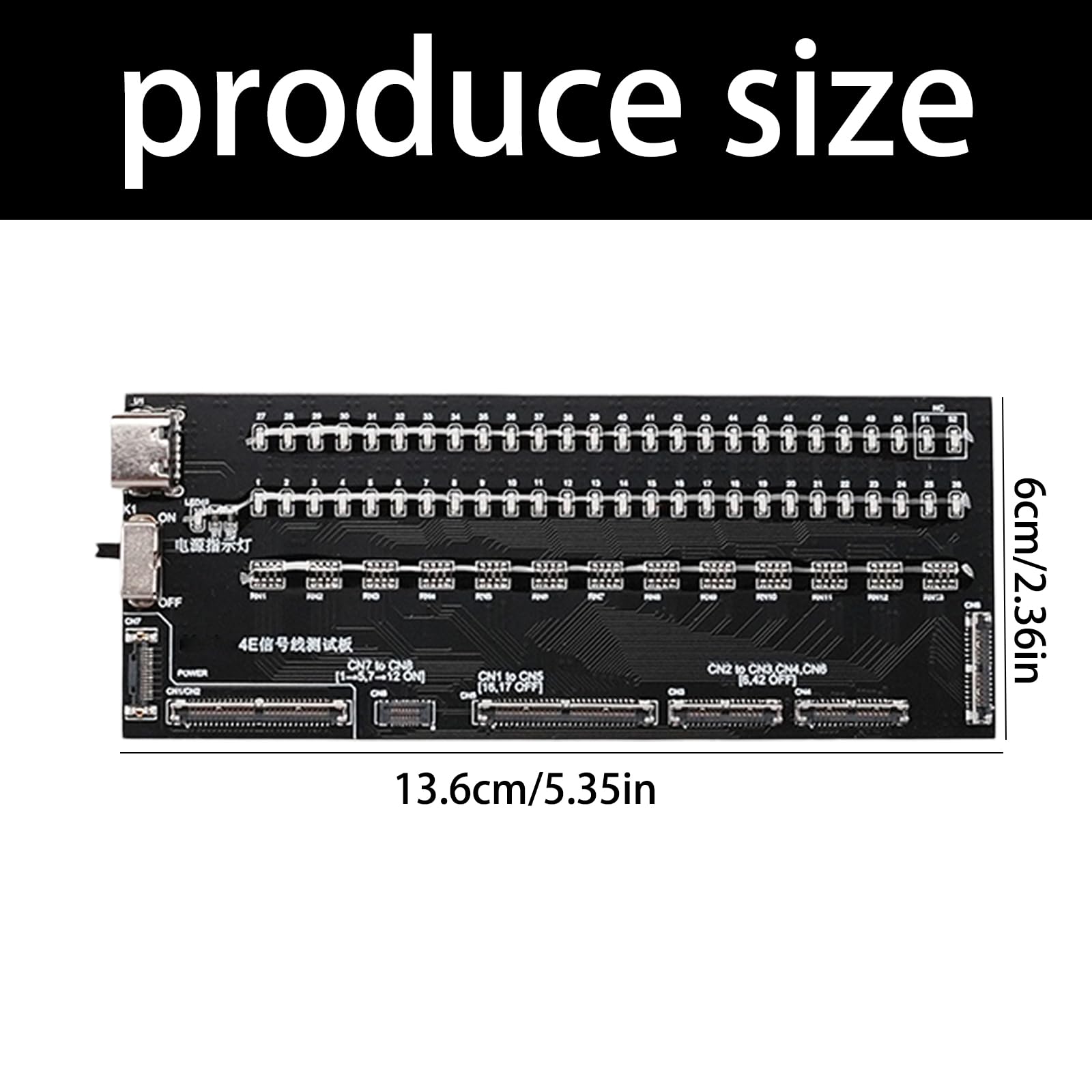 Scheda PCB per ispezione cavi per controlli connettori Matrice 4 E, layout diagnostico etichettato per tecnici di riparazione e utenti di manutenzione