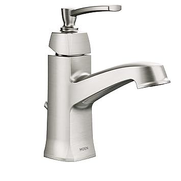 Moen WS84923SRN One-Handle High Arc Bathroom Faucet, Spot Resist Brushed Nickel