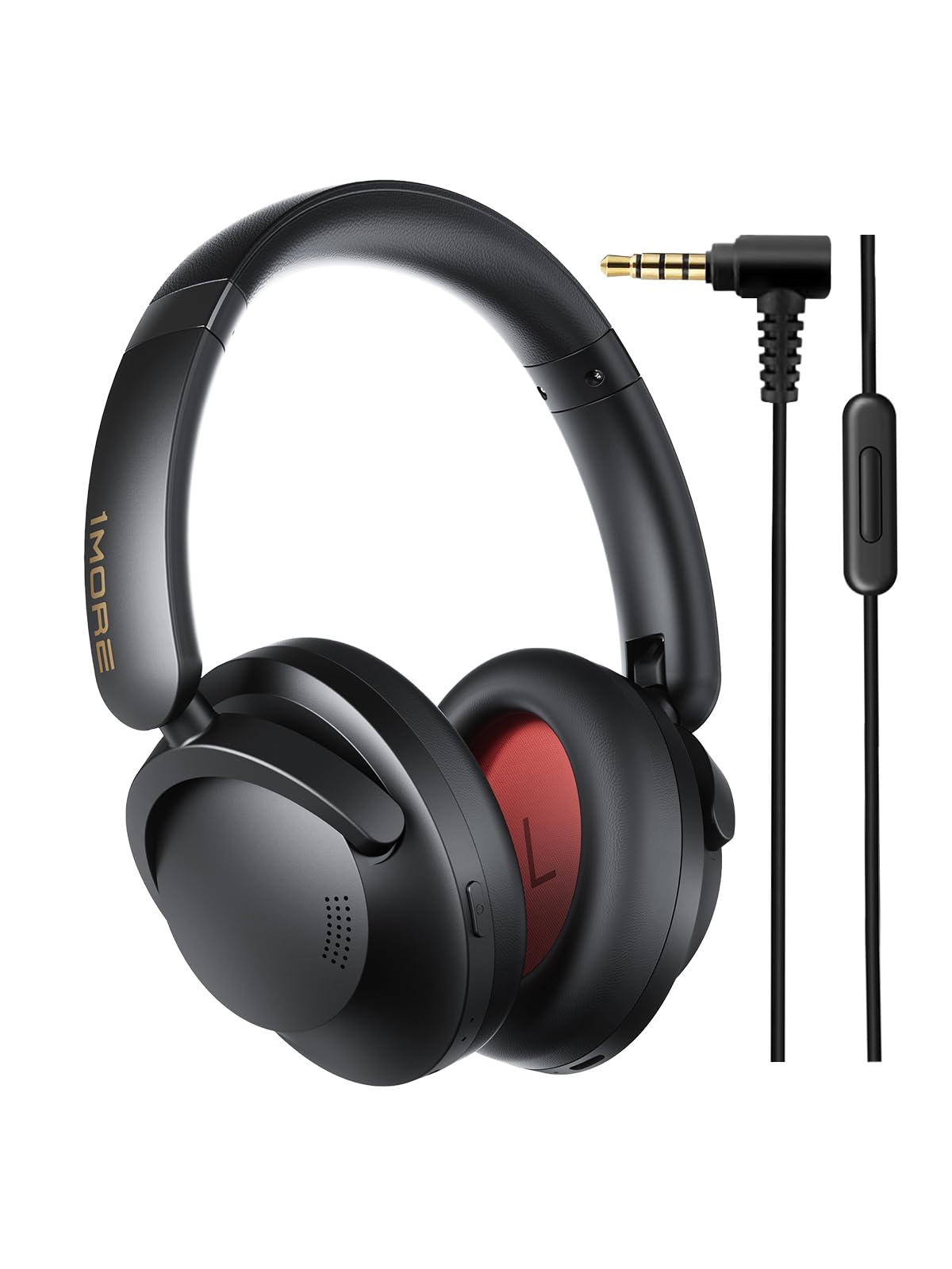1MORE Casque Bluetooth supra-auriculaire, casque sans fil à réduction de bruit avec LDAC, audio sans fil haute résolution, Bluetooth 5.4, QuietMax ANC, ajustement confortable, appels clairs, 100