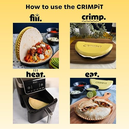 Miniatura 3 de CRIMPiT Sellador de tortillas grande  Para tortillas de harina de 10 a 12 pulgadas  Haz tacos sellados, quesadillas, burritos y más  Comidas sin